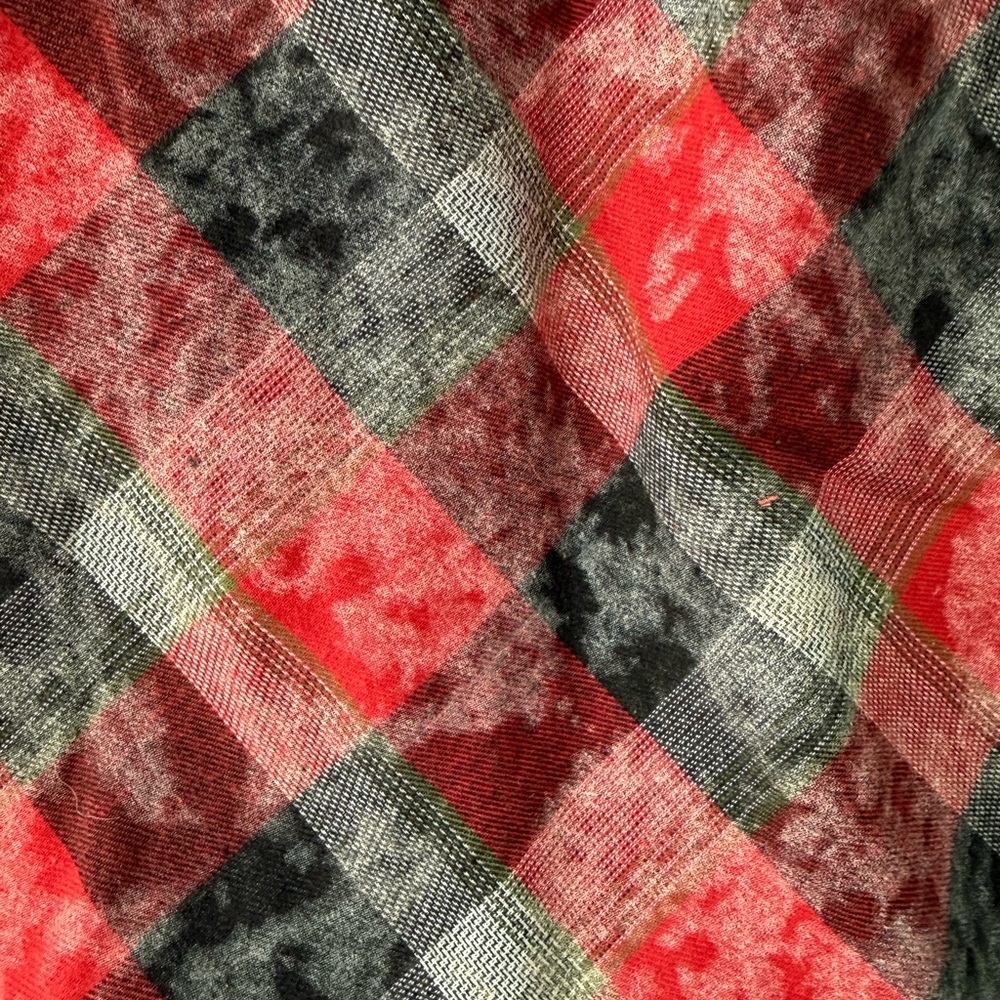 POL Patchwork Plaid Boho Shacket Oversized - Size… - image 7